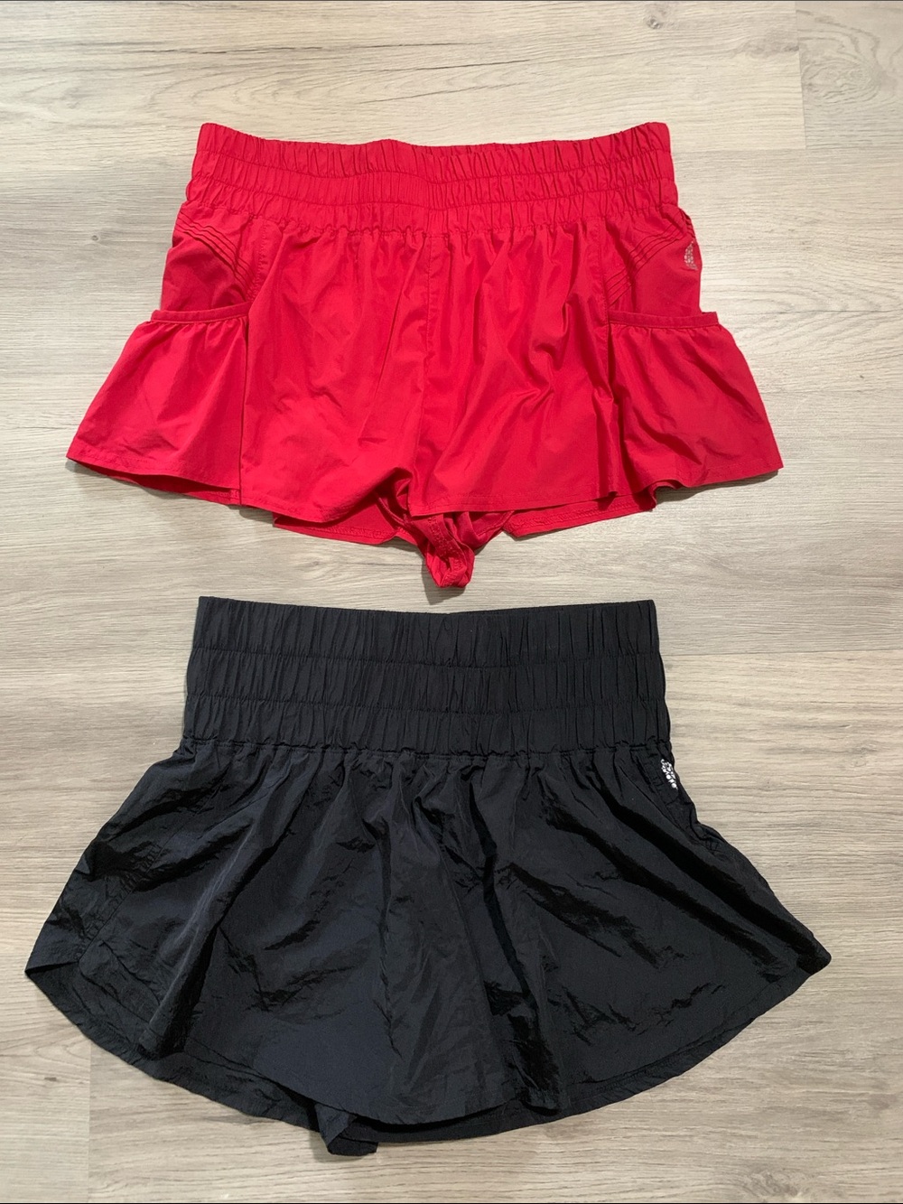 Free People Movement Athletic Shorts - Red & Black bundle large